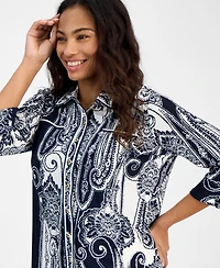 Nautica Jeans Women's Paisley-Print Button-Up Shirt