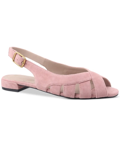 Giani Bernini Women's Essie Fisherman Peep Toe Slingback Flat Sandals, Created for Macy's