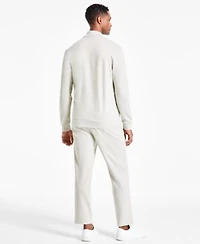 Alfani Mens Alfatech Regular Fit Compact Textured Ponte Knit Jacket Pants Exclusively At Macys