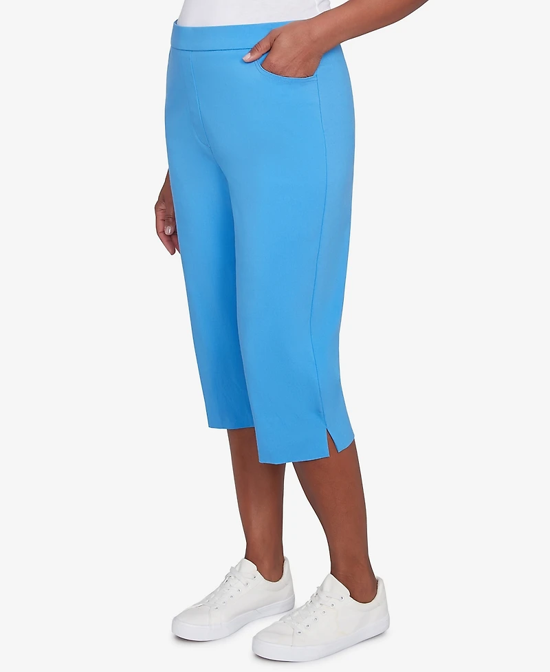 Alfred Dunner Women's Classic Flat Front Allure Clamdigger Pant