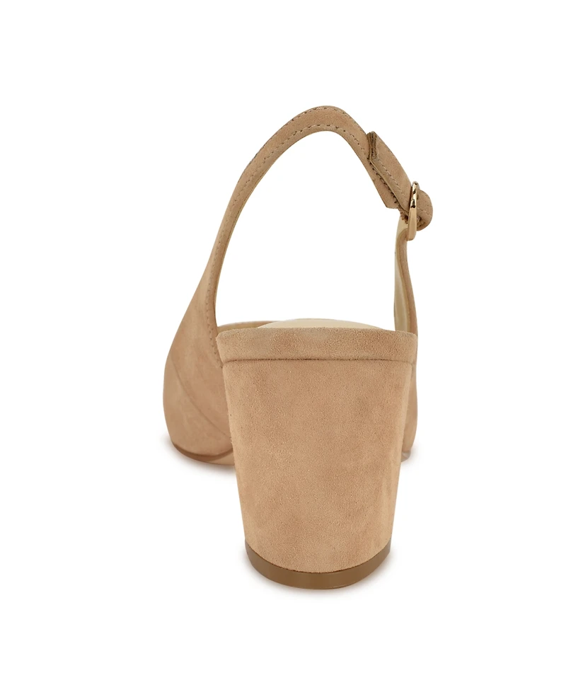 Nine West Women's Kamsee Block Heel Slingback Pumps