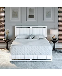 Boyd Sleep Belle Upholstered Platform Bed with Headboard, Mattress Foundation Strong 14 Wood Slat Supports, No Box Spring Required