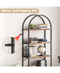 gaomon Arched Bookshelf, 5-Tier Open Bookshelf