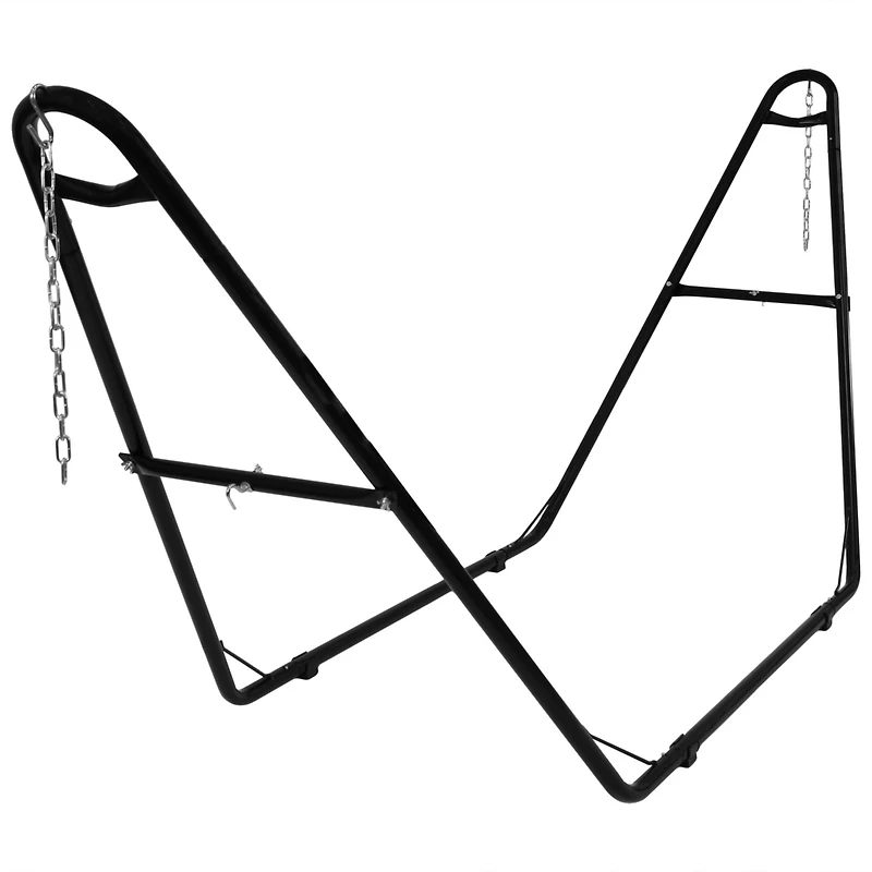 Double Quilted Fabric Hammock with Universal Steel Stand