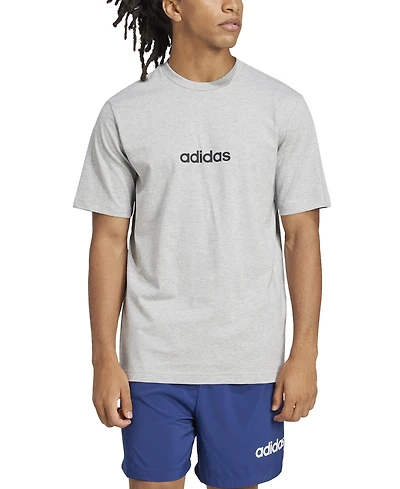 adidas Men's Essentials Regular-Fit Linear Logo Graphic T-Shirt
