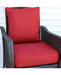 Indoor/Outdoor Olefin Replacement Deep Back and Seat Cushion Set for Patio Chair - 2pc