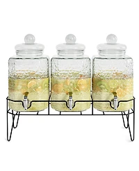 Jay Imports Hamburg Triple Dispenser with Stand, Set of 3