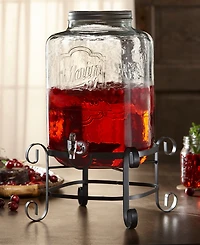 Style Setter Main St. Beverage Dispenser with Rack, 3 Gallons