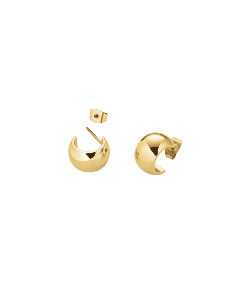 Rosefield Wide Hoops In 14K Yellow Gold Plated Stainless Steel