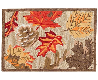 Liora Manne' Ravella Falling Leaves 2'x3' Area Rug