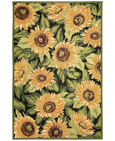 Liora Manne' Marina Sunflowers 8'10"x11'9" Area Rug
