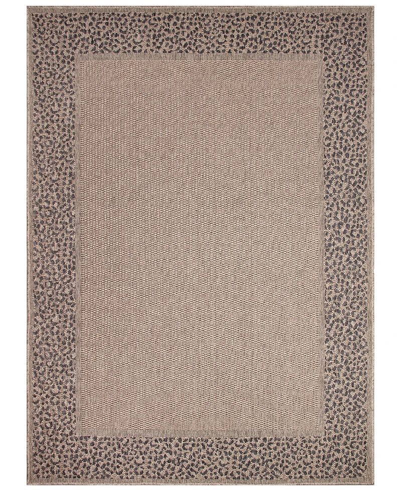 Liora Manne' Monaco Leopard Border 3'3"x4'11" Area Rug