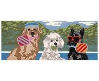 Liora Manne' Frontporch Pickled Pups 2'x5' Runner Area Rug