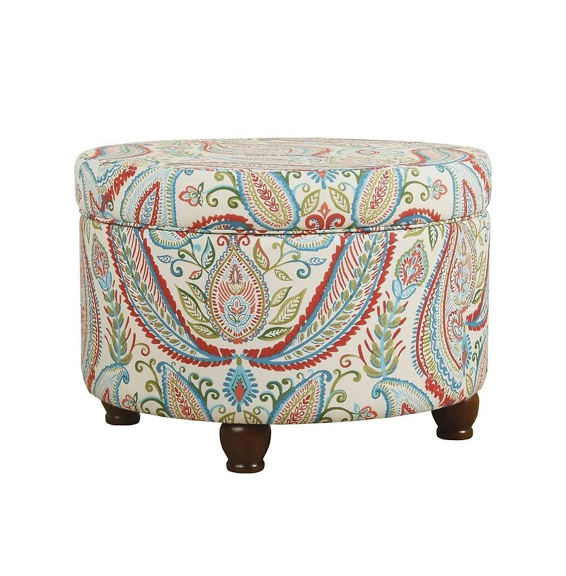 Slickblue Rustic Wooden Ottoman for Living Room or Bedroom Seating and Storage