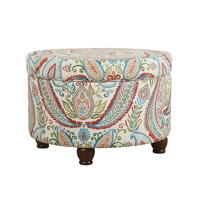 Slickblue Rustic Wooden Ottoman for Living Room or Bedroom Seating and Storage
