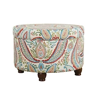 Slickblue Rustic Wooden Ottoman for Living Room or Bedroom Seating and Storage
