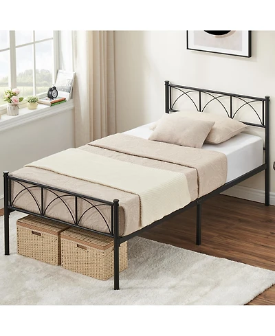 gaomon Twin Size Metal Bed Frame, Platform Bed Frame with Headboard and Footboard