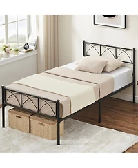 gaomon Twin Size Metal Bed Frame, Platform Bed Frame with Headboard and Footboard