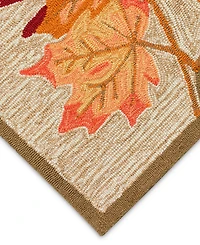 Liora Manne' Ravella Falling Leaves Border 2'x3' Area Rug