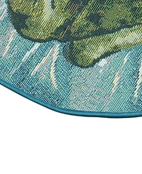 Liora Manne' Esencia Frog and Lotus 2'1"x3'3" Novelty Area Rug