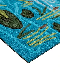 Liora Manne' Frontporch Egret 2'x5' Runner Area Rug