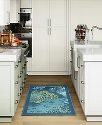 Liora Manne' Esencia Coral Garden 2'x2'10" Area Rug