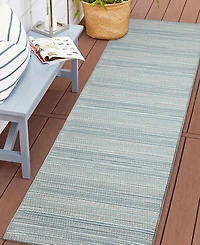 Liora Manne' Miranda Tweed Stripe 1'11"x7'6" Runner Area Rug