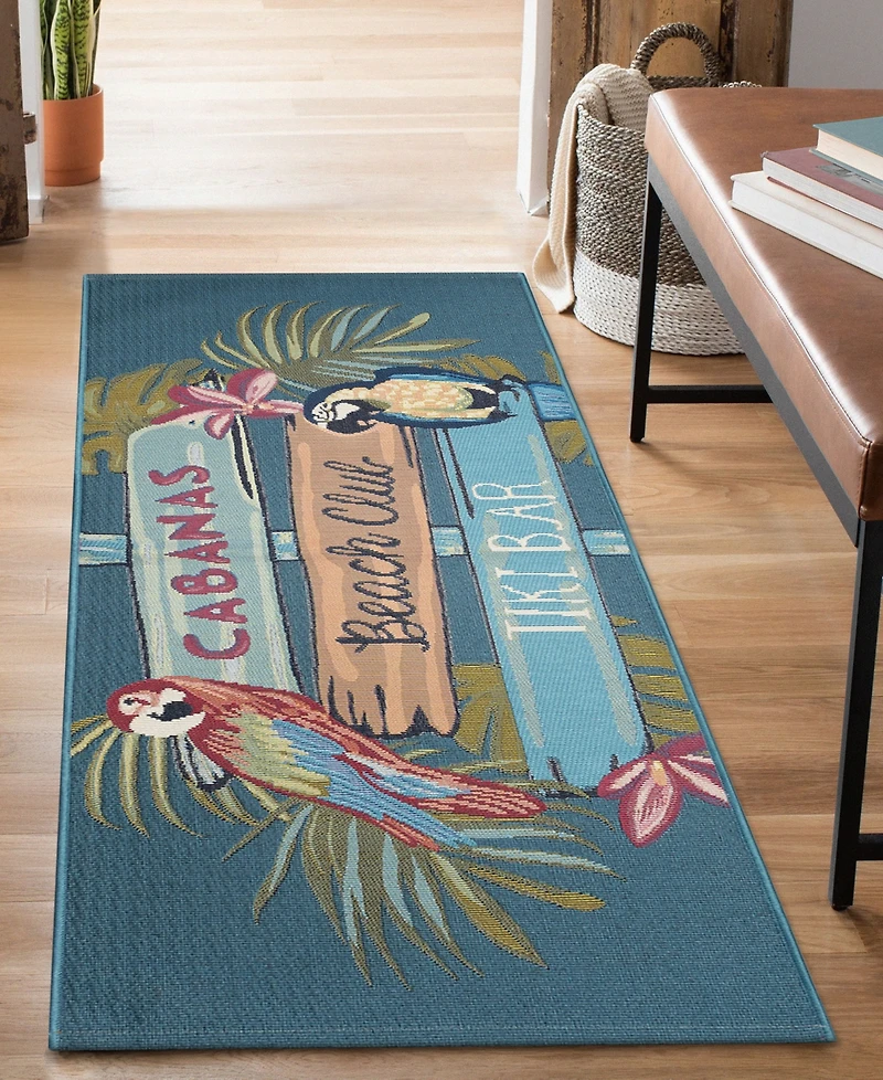 Liora Manne' Esencia Summer Signs 1'11"x4'11" Runner Area Rug