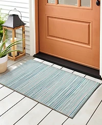 Liora Manne' Miranda Tweed Stripe 1'7"x2'5" Area Rug