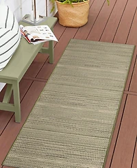 Liora Manne' Miranda Tweed Stripe 1'11"x4'11" Runner Area Rug