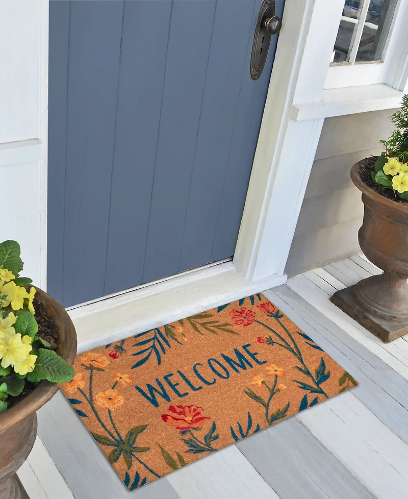 Liora Manne' Natura Floral Welcome 2'x3' Area Rug