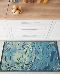 Liora Manne' Esencia Fish to Go Blue 2'5"x3'11" Area Rug