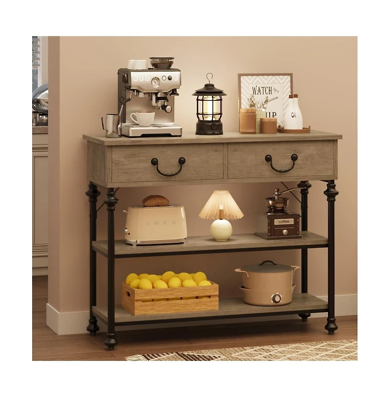 gaomon Console Tables for Entryway, Small Entryway Table with 2 Drawers for Entryway, Living Room, Hallway, Foyer, Corridor