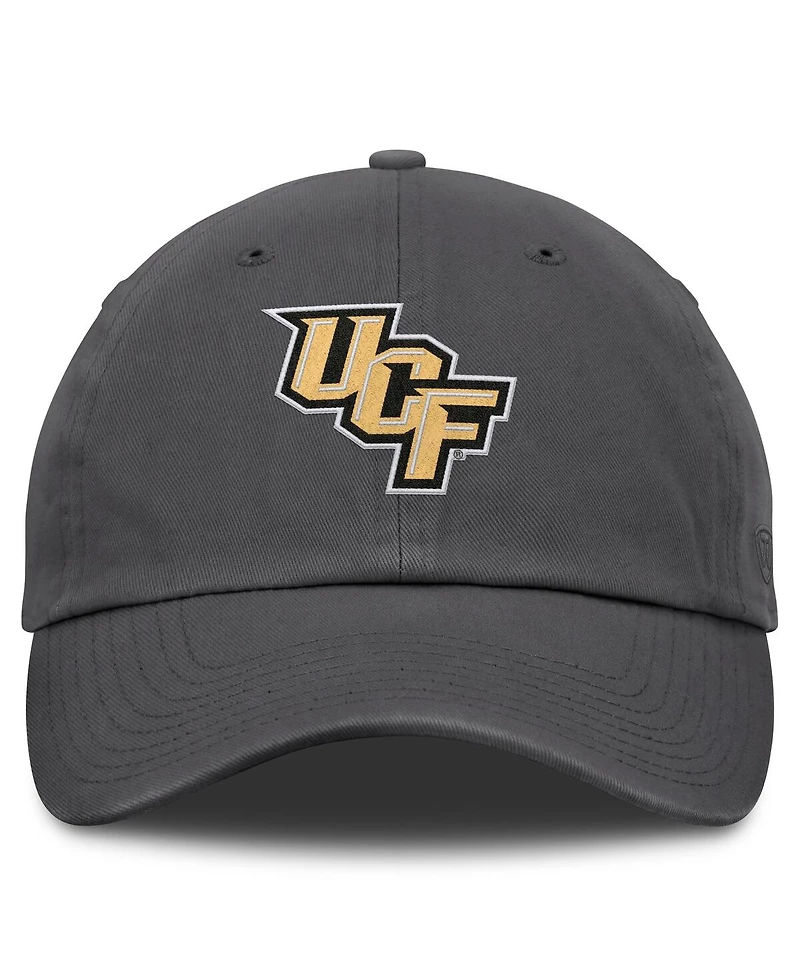 Top of the World Men's Heather Charcoal Ucf Knights Team Logo Washed Adjustable Hat