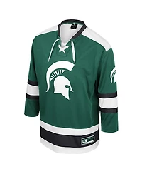 Colosseum Men's Green Michigan State Spartans Athletic Machine Fashion Hockey Jersey