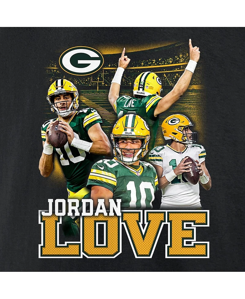 Fanatics Jordan Men's Love Black Green Bay Packers Notorious Player Graphic T-Shirt