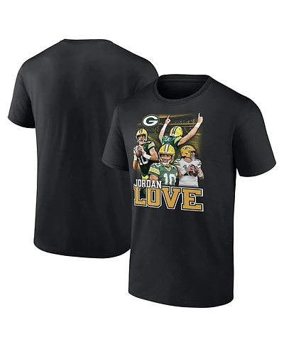 Fanatics Jordan Men's Love Black Green Bay Packers Notorious Player Graphic T-Shirt