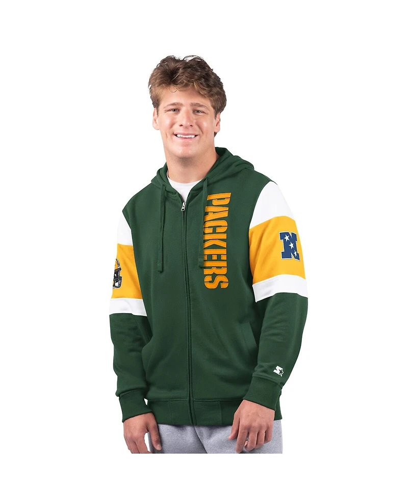 Starter Men's Green Bay Packers Extreme Full-Zip Hoodie