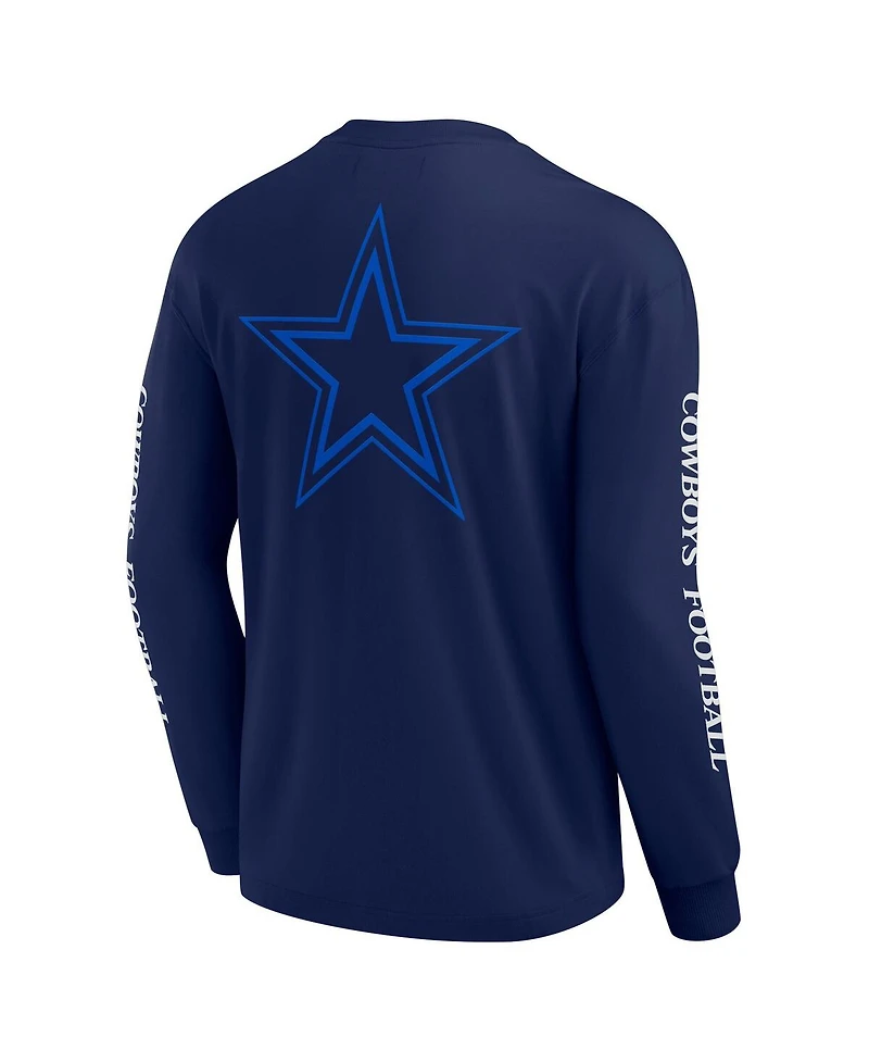 Fanatics Men's and Women's Navy Dallas Cowboys Elements Strive Long Sleeve T-Shirt