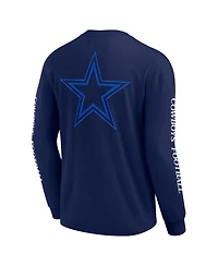 Fanatics Men's and Women's Navy Dallas Cowboys Elements Strive Long Sleeve T-Shirt