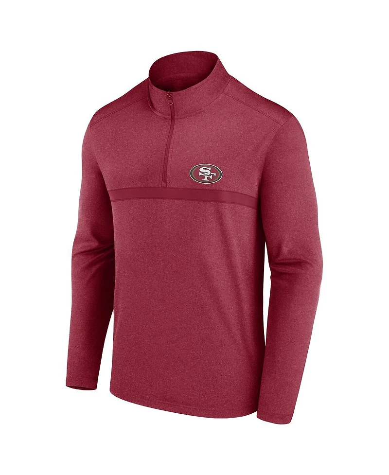 Fanatics Men's Scarlet San Francisco 49ers Head-to-Head Quarter-Zip Top