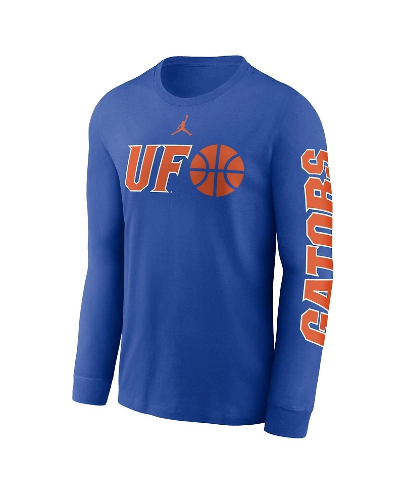 Jordan Men's Royal Florida Gators Basketball Icon Two-Hit Long Sleeve T-Shirt