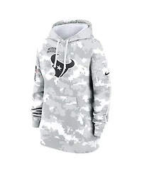 Nike Women's Arctic Camo Houston Texans 2024 Salute To Service Club Fleece Oversized Pullover Hoodie