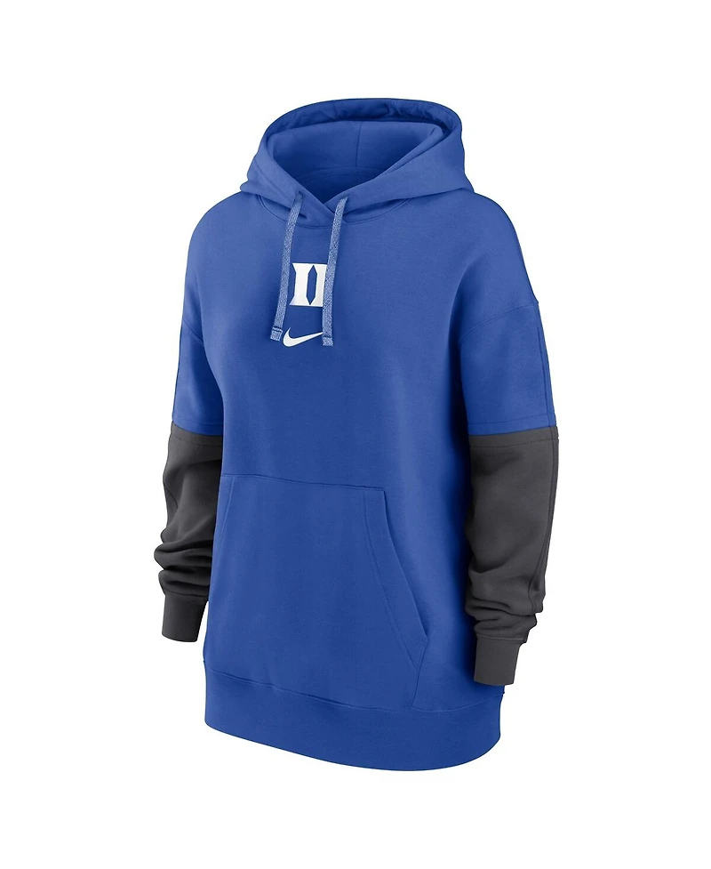 Nike Women's Royal Duke Blue Devils 2024 Sideline Essential Pullover Hoodie