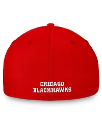 Fanatics Men's Red Chicago Blackhawks Core Primary Logo Flex Hat