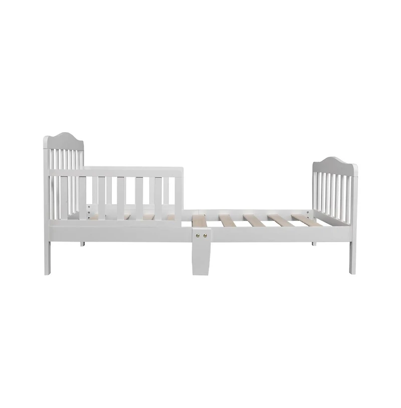Slickblue Durable Wooden Baby Toddler Bed for Safe and Comfortable Sleep