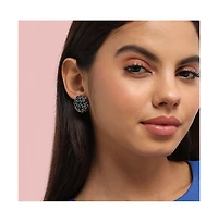 Embellished Cluster Circular Stud Earrings