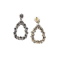 Clustered Hollow Teardrop Earrings