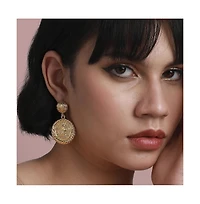 Textured Royal Drop Earrings