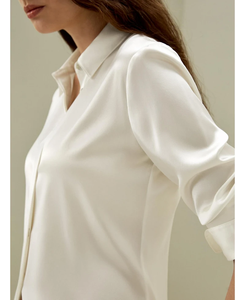 Lilysilk Women's Elegant Silhouette Silk Shirt